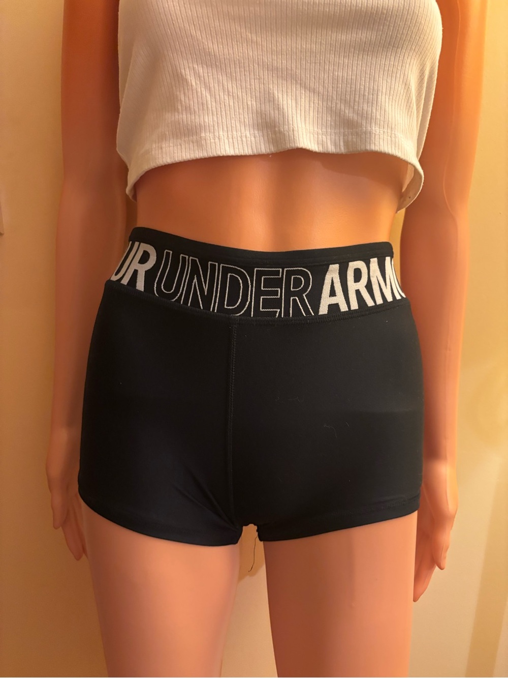 Under Armour Black Women's Training Shorts with Branded Waistband